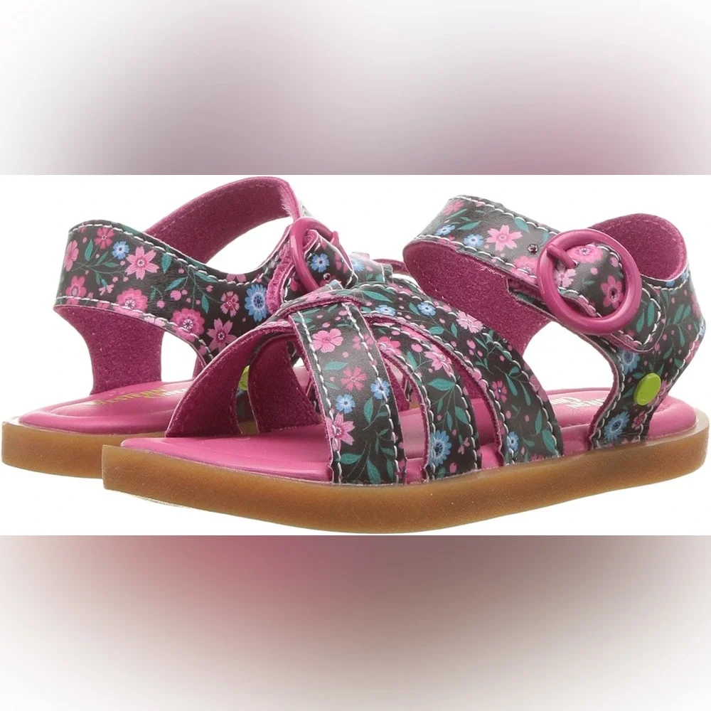 Western Chief Toddler Pink Floral Sandals-US Size 11M